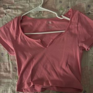 pacsun trendy, crop, pink top, size medium